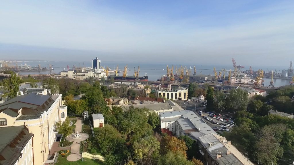Portul și partea veche a orașului Odessa