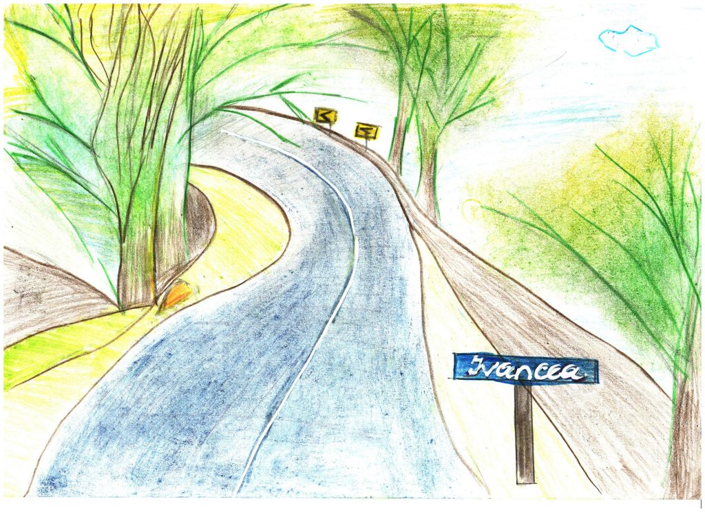 Drumul spre Ivancea desenat de Daniela Spătari