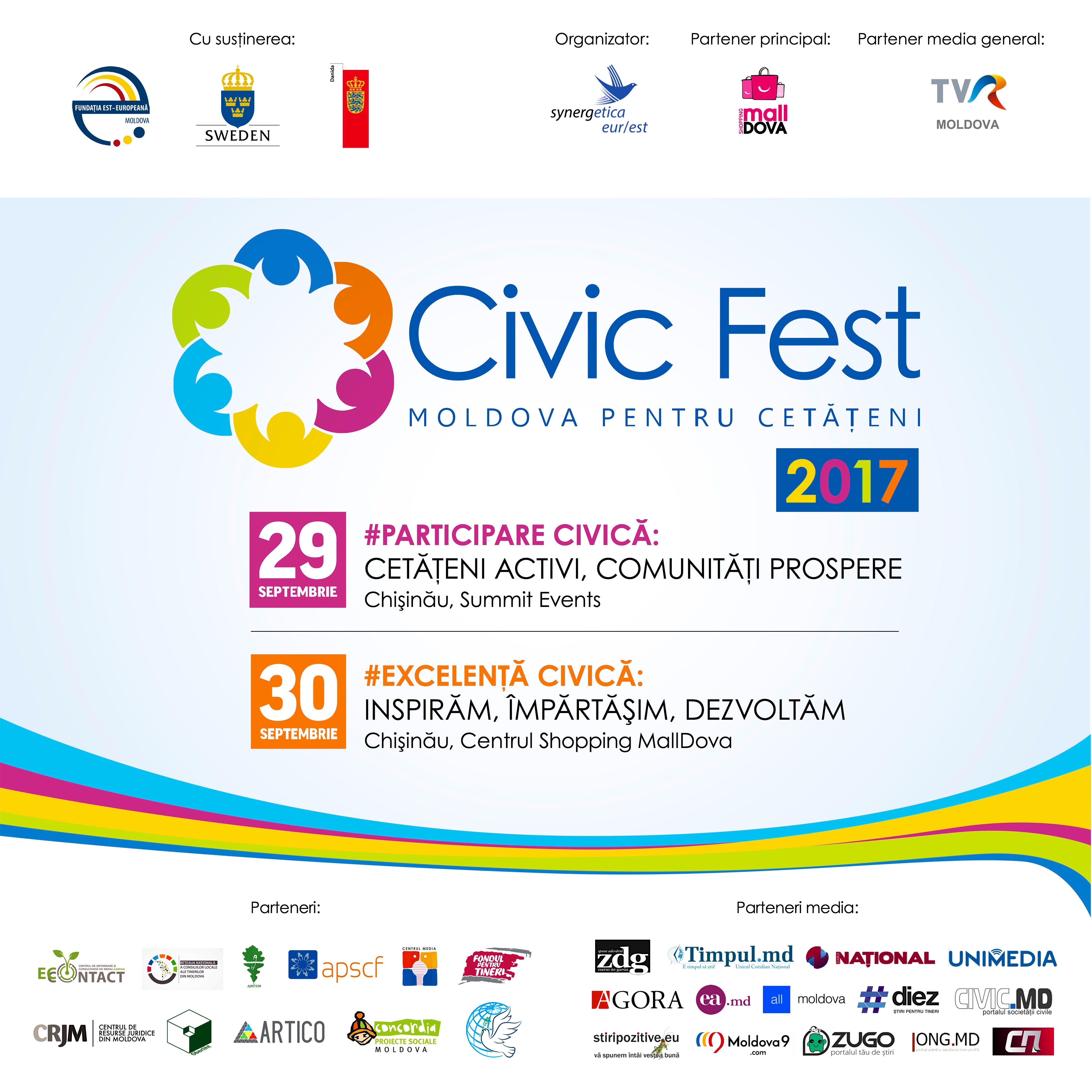  Civic Fest: Moldova pentru Cetățeni – 29-30 septembrie 2017