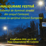 Invitație la Cantemir: inaugurarea iluminatului stradal inteligent și eficient
