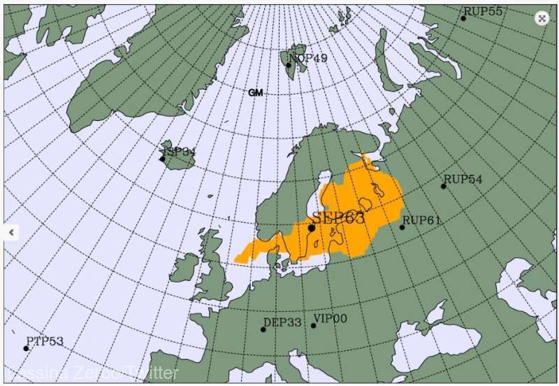  Creştere uşoară a radioactivităţii în Europa de Nord. Posibila sursă