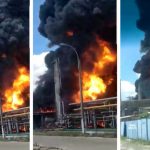 FOTO/ Explozie și incendiu la o rafinărie din România. Impactul exploziei asupra mediului poate fi major