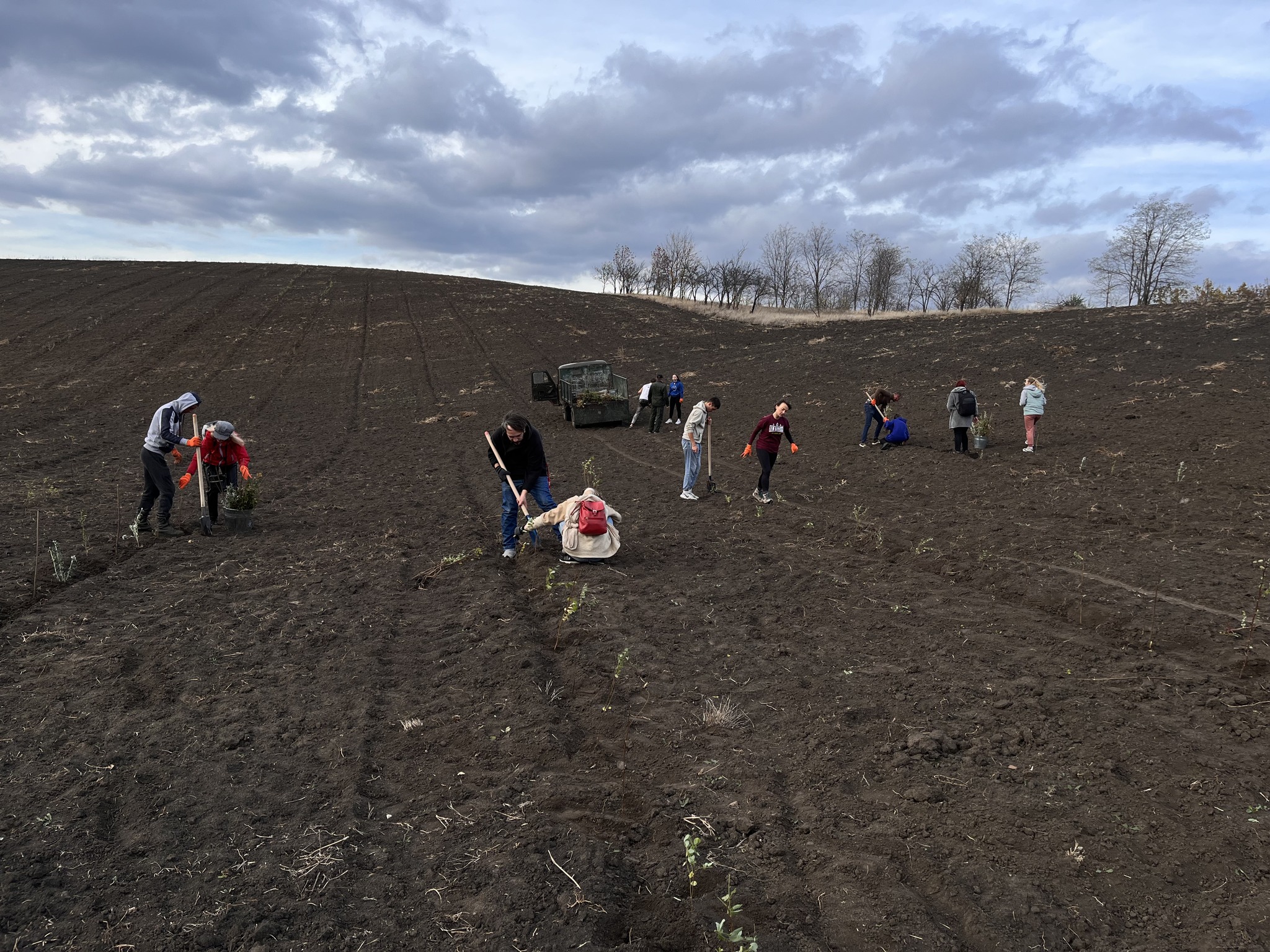 Prima plantare din cadrul PNERP a fost organizată în satul Hîrtop, r. Cimișlia. Foto: Ecopresa