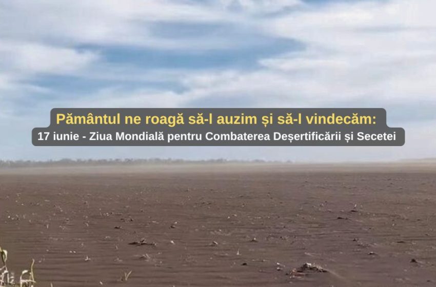 Astăzi pământul ne roagă să-l auzim și să-l vindecăm: 17 iunie – Ziua Mondială pentru Combaterea Deșertificării și Secetei
