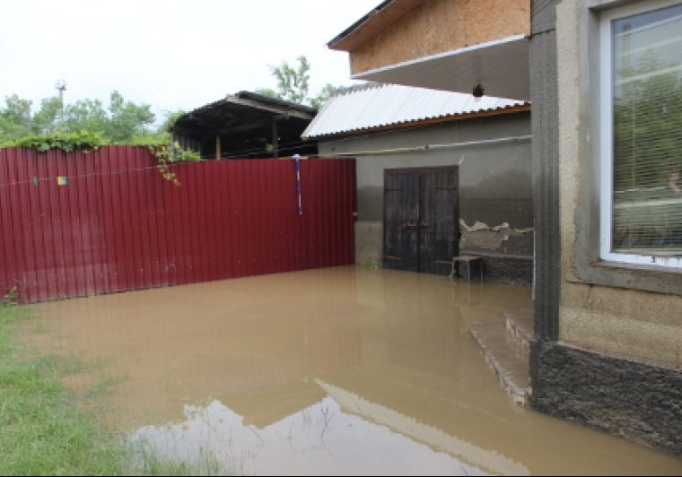 Case inundate la Ceadâr-Lunga, ca urmare a ploilor puternice din anul 2023. Sursa foto: ceadir-lunga.md