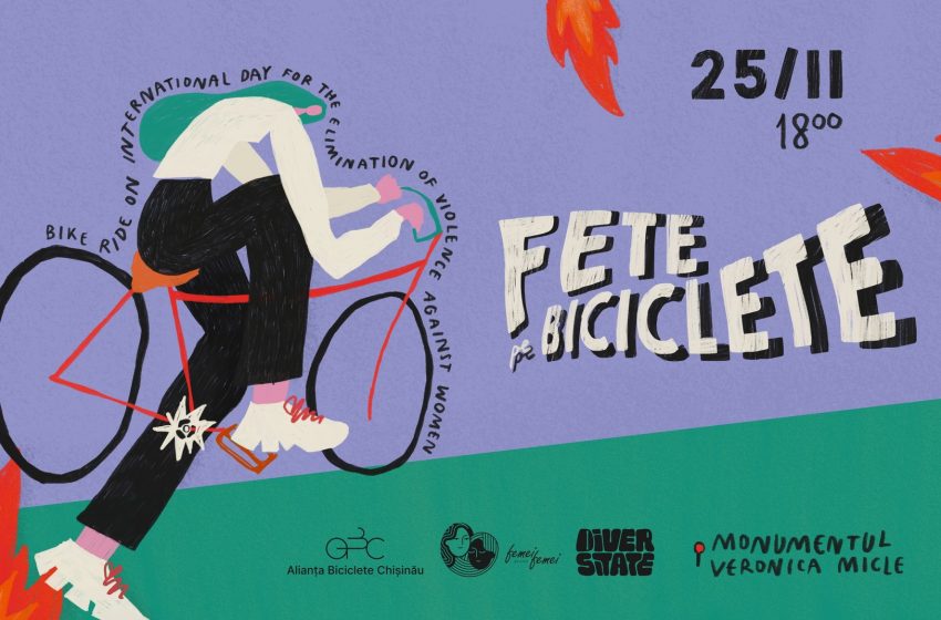  Traseu civic pe biciclete pentru siguranța femeilor are loc astăzi în Chișinău