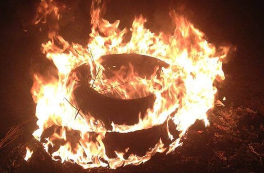  Amenzi de până la 40.000 de lei pentru arderea anvelopelor în noaptea de Paști. Controale intensificate în toată țara