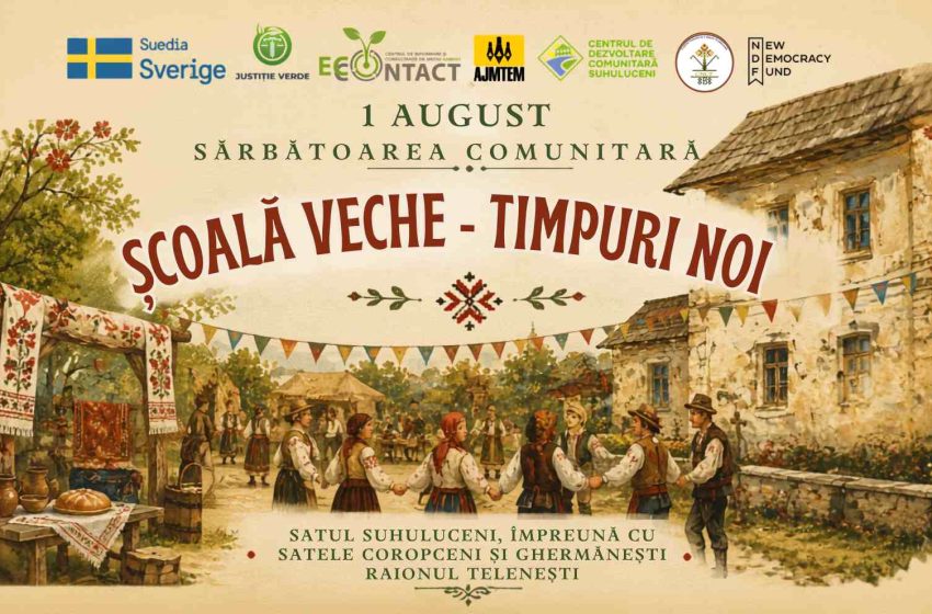  Comunitățile din valea Molovatețului se adună la un eveniment care celebrează natura și cultura: „Școală Veche – Timpuri Noi”